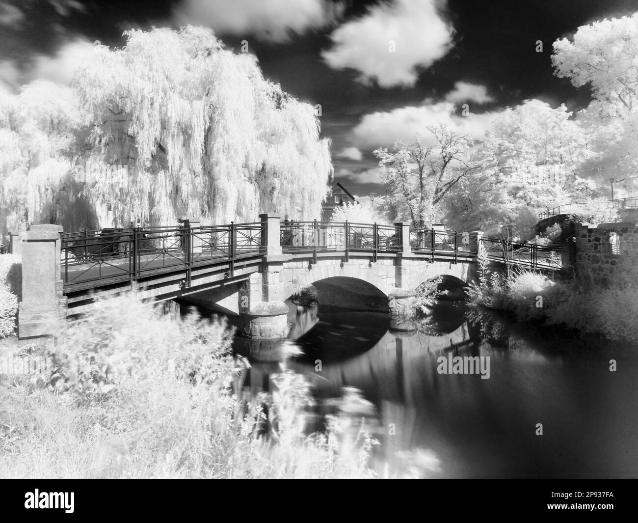 Europe, Allemagne, Hesse, Hesse Centrale, Marburger Land, Ville de Wetter, ancien pont de grès à Amönau Banque D'Images