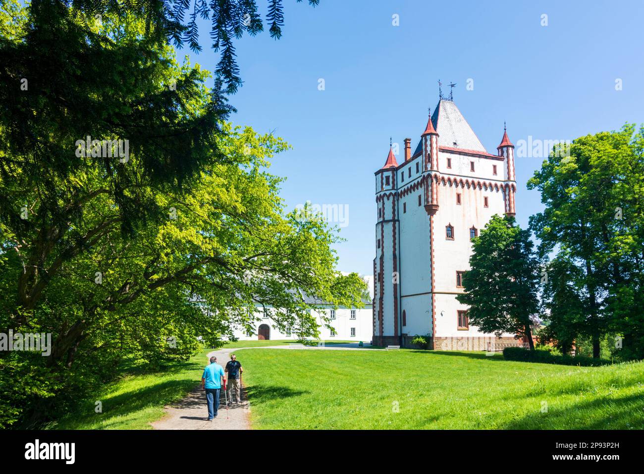 Hradec nad Moravici (Grätz), Château blanc à Moravskoslezsky, région morave-silésienne, région Mährisch-Schlesische, Tchèque Banque D'Images