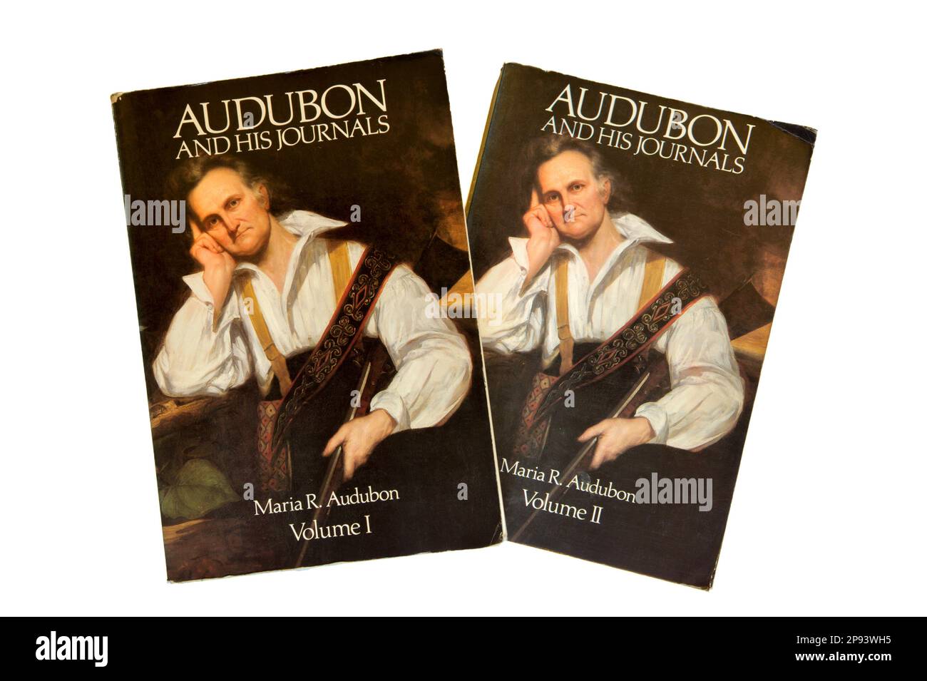 Copie papier d'Audubon et de ses journaux volumes I et II sous la direction de Maria R. Audubon. Banque D'Images