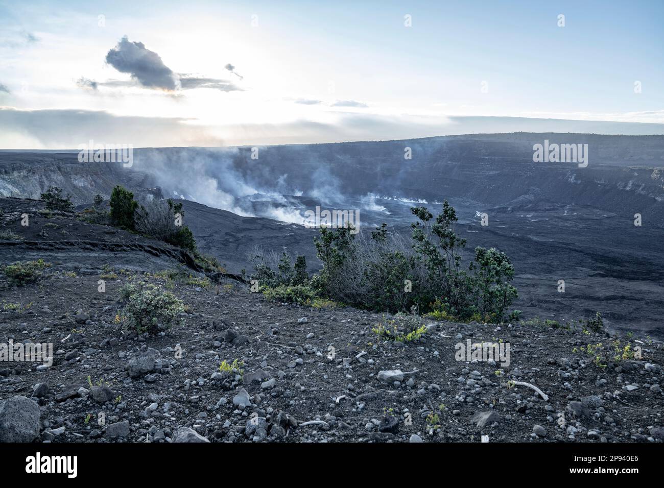 Kilauea Caldera, Parc national des volcans de Hawai'i, Big Island, Hawaï, États-Unis, Polynésie, Océanie Banque D'Images
