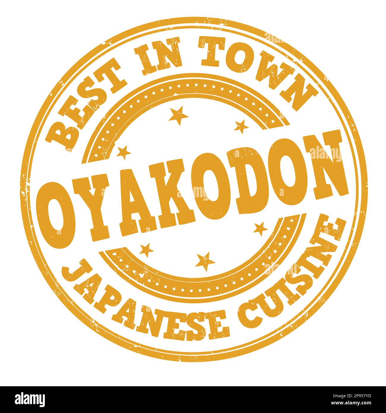 Tampon en caoutchouc Oyakodon grunge sur fond blanc, illustration vectorielle Illustration de Vecteur