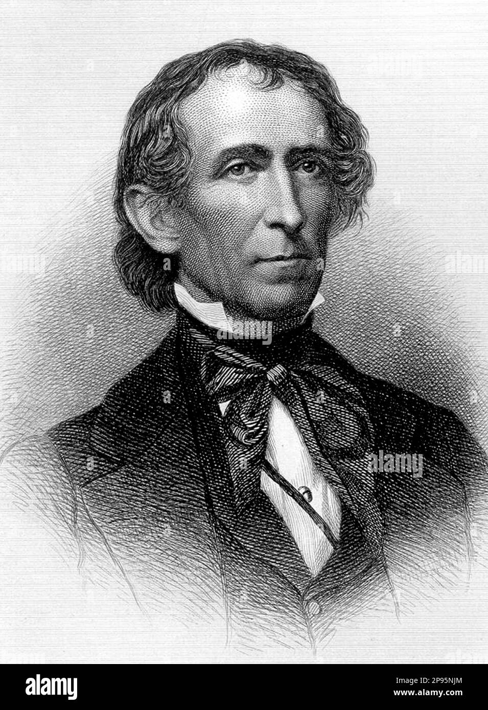 JOHN TYLER ( 1790 – 1862 ), 10th Président des États-Unis de 1841 à 1845 . - Presidente della Repubblica - USA - ritratto - portrait - cravatta - cravate - collet - colletto - ETATS-UNIS - STATI UNITI - incisione - engravyng --- Archivio GBB Banque D'Images