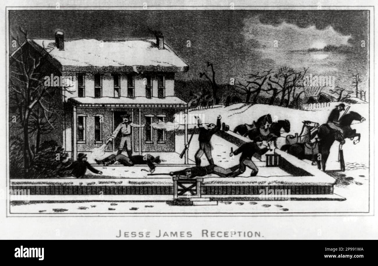 La loi occidentale JESSE JAMES ( Jesse Woodson James 1847 - 1882 ) - Selvaggio WEST - epopea del - FUORILEGGE - bandito - sparatoria --- Archivio GBB Banque D'Images