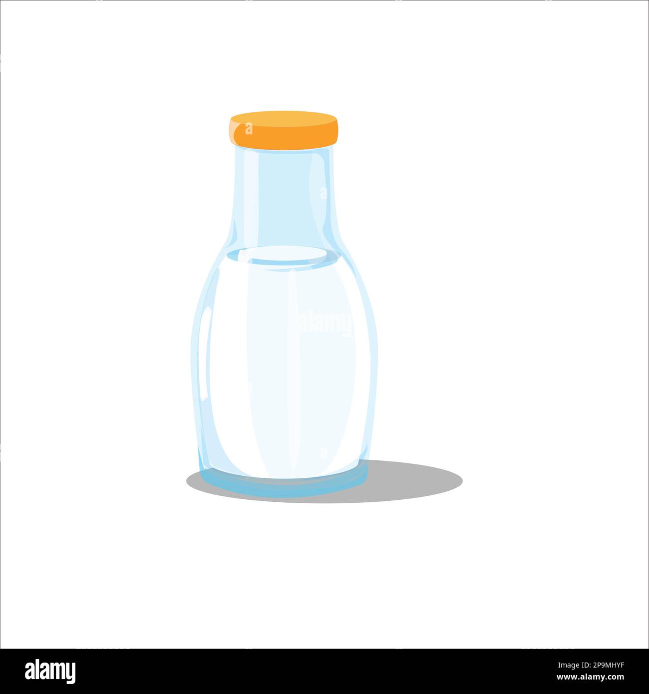 Bouteille d'eau en verre vecteur. Illustration de Vecteur