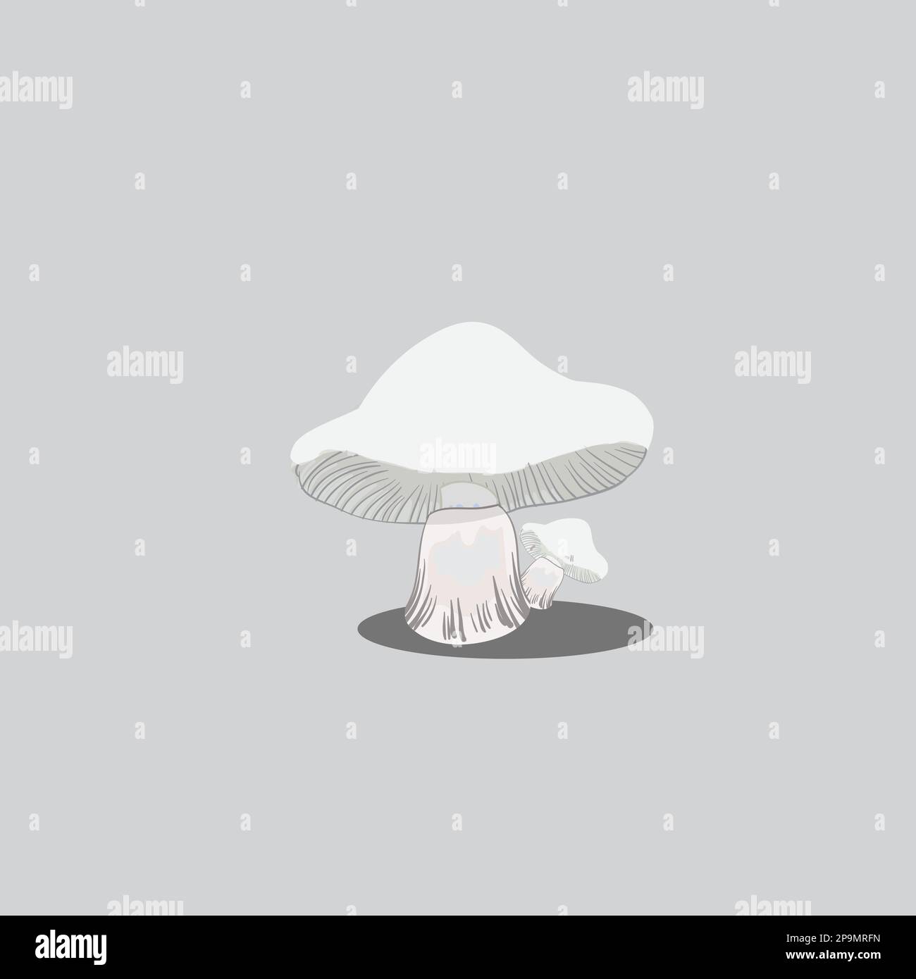 art vectoriel de champignons sur fond blanc. Illustration de Vecteur