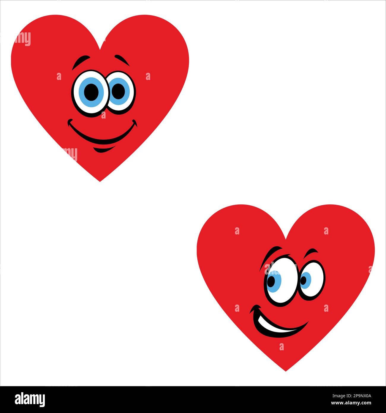 Expression du visage du cœur Illustration de Vecteur