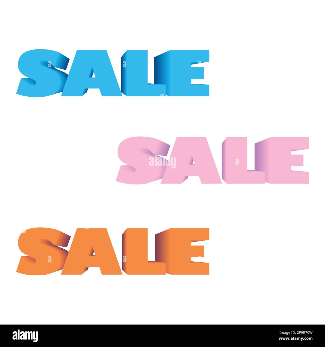 Solde 3D texte Illustration de Vecteur