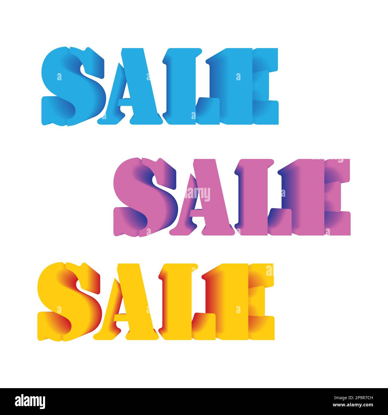 Solde 3D texte Illustration de Vecteur
