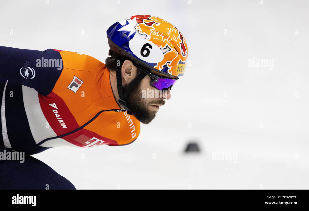 SÉOUL - Sjinkie Knegt en action pendant la finale sur les 1 500 mètres lors des Championnats du monde de course courte en Corée du Sud. ANP IRIS VANDEN BROEK crédit: ANP/Alamy Live News Banque D'Images