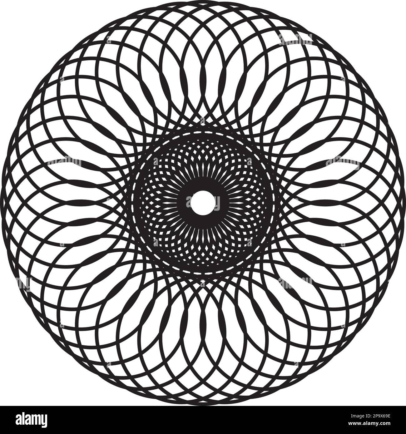 Motif radial circulaire, élément d'illustration mandala Illustration de Vecteur