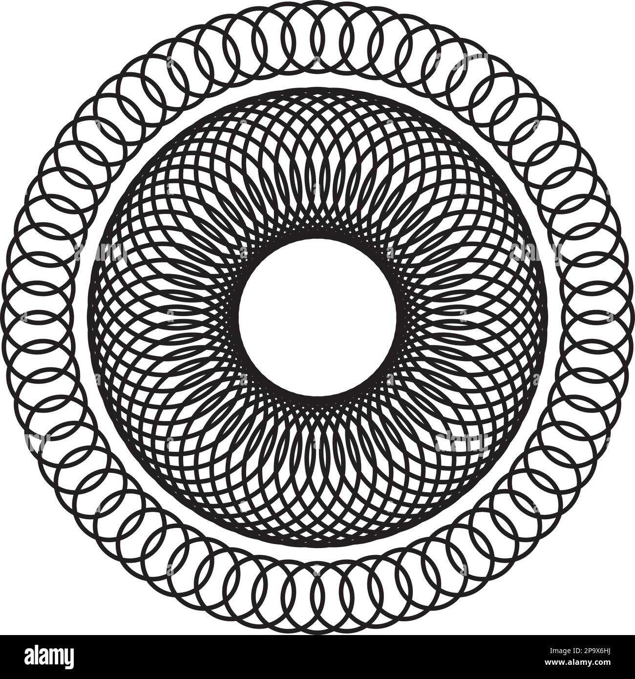 Motif radial circulaire, élément d'illustration mandala Illustration de Vecteur