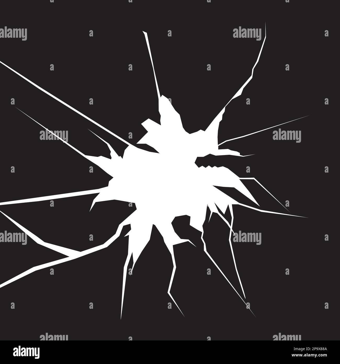 symbole d'illustration vectoriel d'icône de miroir cassé Illustration de Vecteur