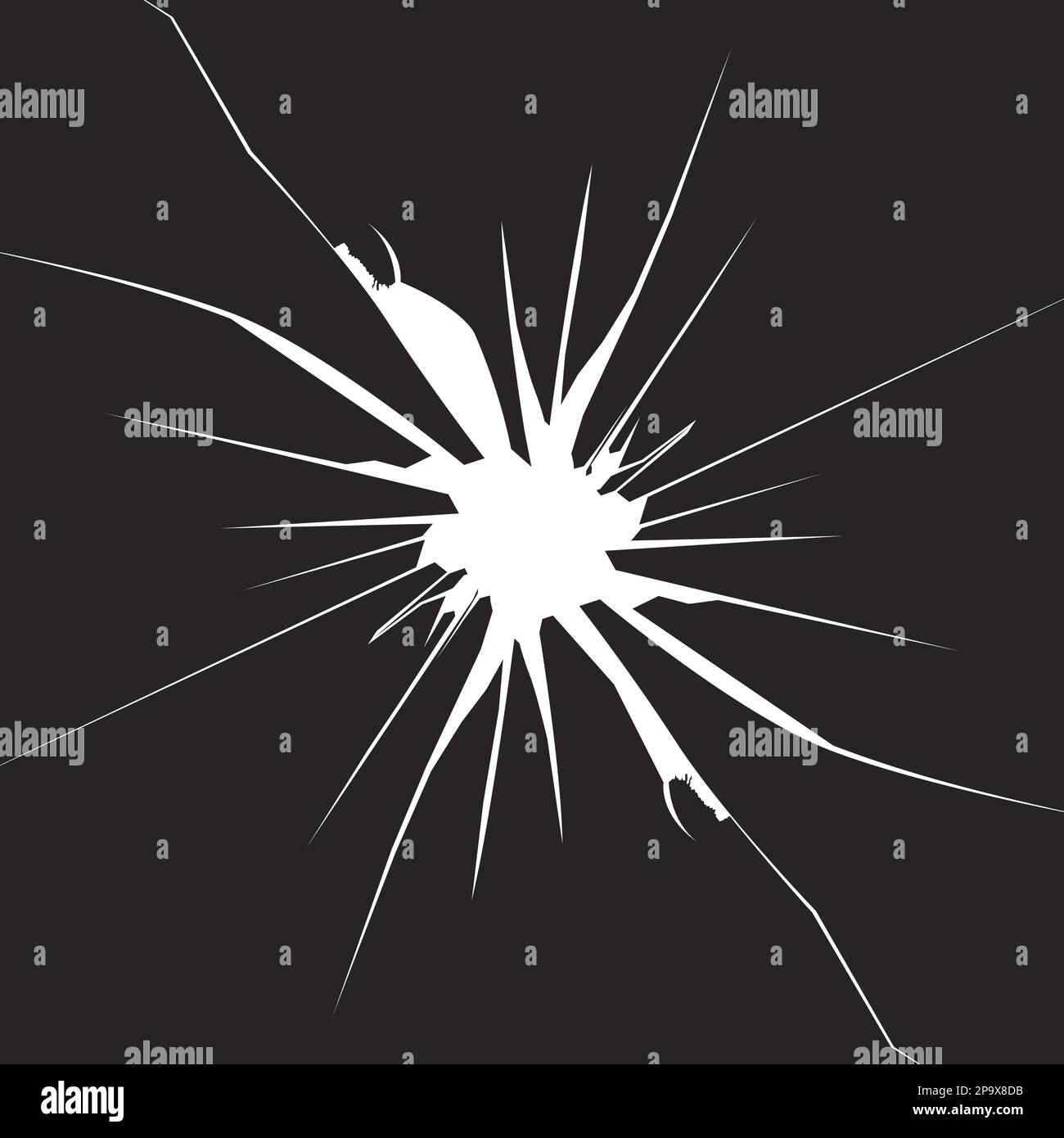 symbole d'illustration vectoriel d'icône de miroir cassé Illustration de Vecteur