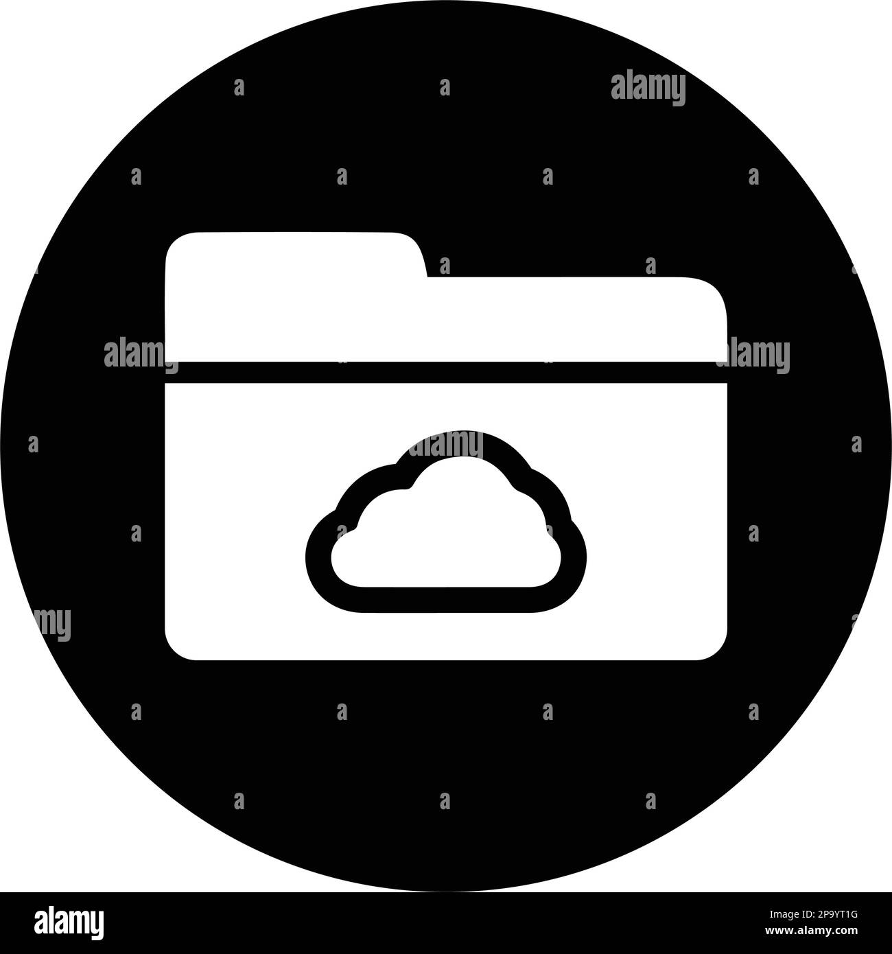 Cloud, données, icône de dossier. Design élégant et vecteur entièrement modifiable pour les projets commerciaux, les supports d'impression, le Web ou tout type de conception. Illustration de Vecteur