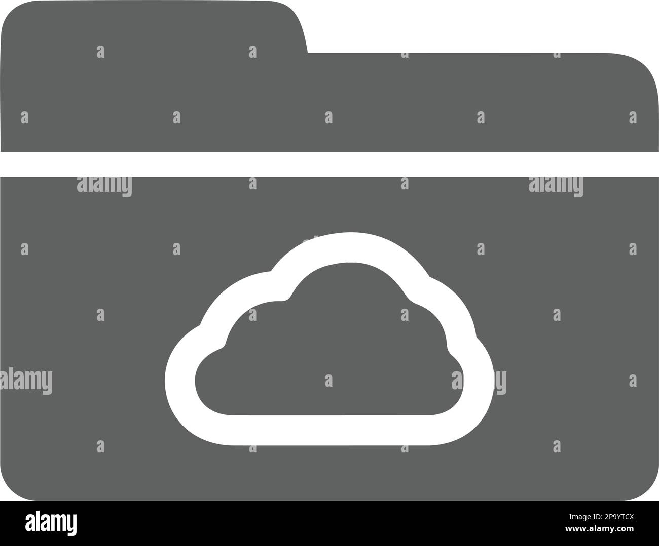 Cloud, données, icône de dossier. Design élégant et vecteur entièrement modifiable pour les projets commerciaux, les supports d'impression, le Web ou tout type de conception. Illustration de Vecteur