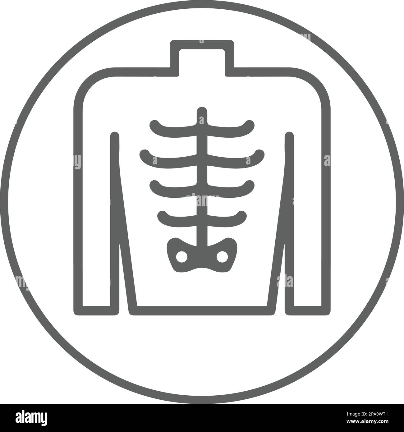 icône de rayons x, radiologie, graphiques vectoriels. Utilisation pour les projets commerciaux, les supports d'impression, le Web ou tout type de projet de conception. Illustration de Vecteur