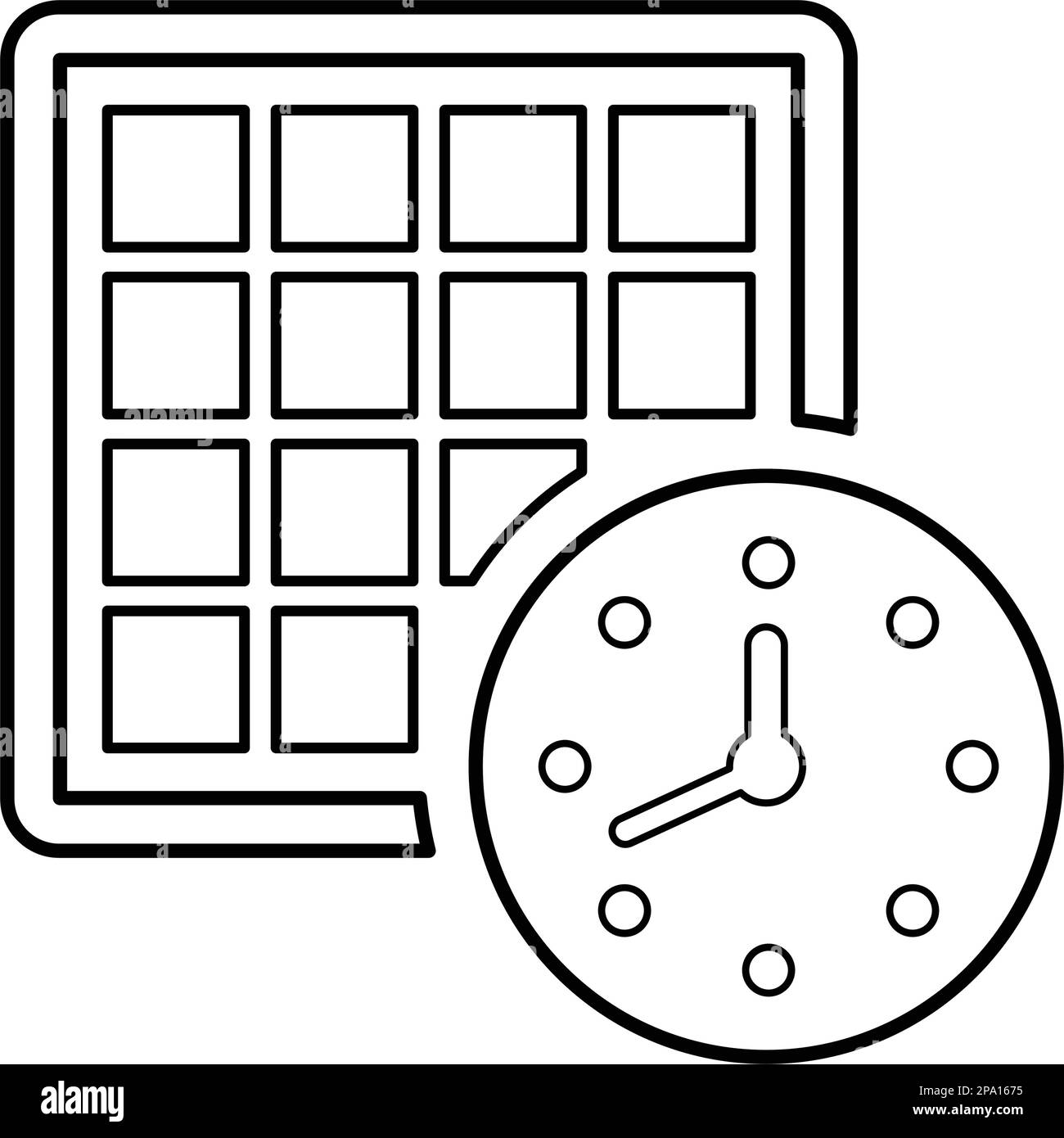 Programme, icône d'échéance. EPS vectoriel entièrement modifiable utilisation pour les documents imprimés et infographies, le Web ou tout type de projet de conception. Illustration de Vecteur