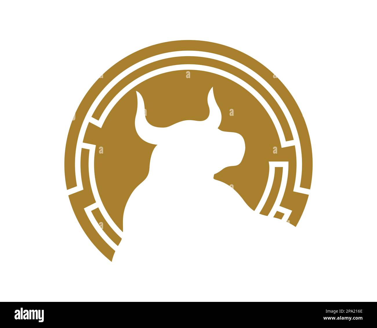 Symbole de création Bull simple visualisé avec une illustration simple Illustration de Vecteur