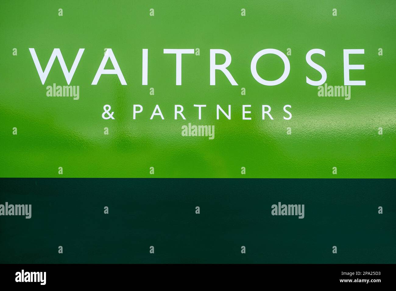 Affiche boutique Waitrose & Partners Royaume-Uni Banque D'Images