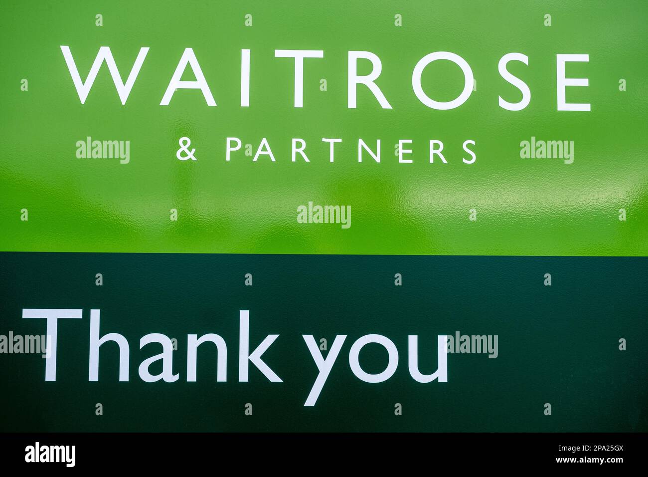 Affiche boutique Waitrose & Partners Royaume-Uni Banque D'Images