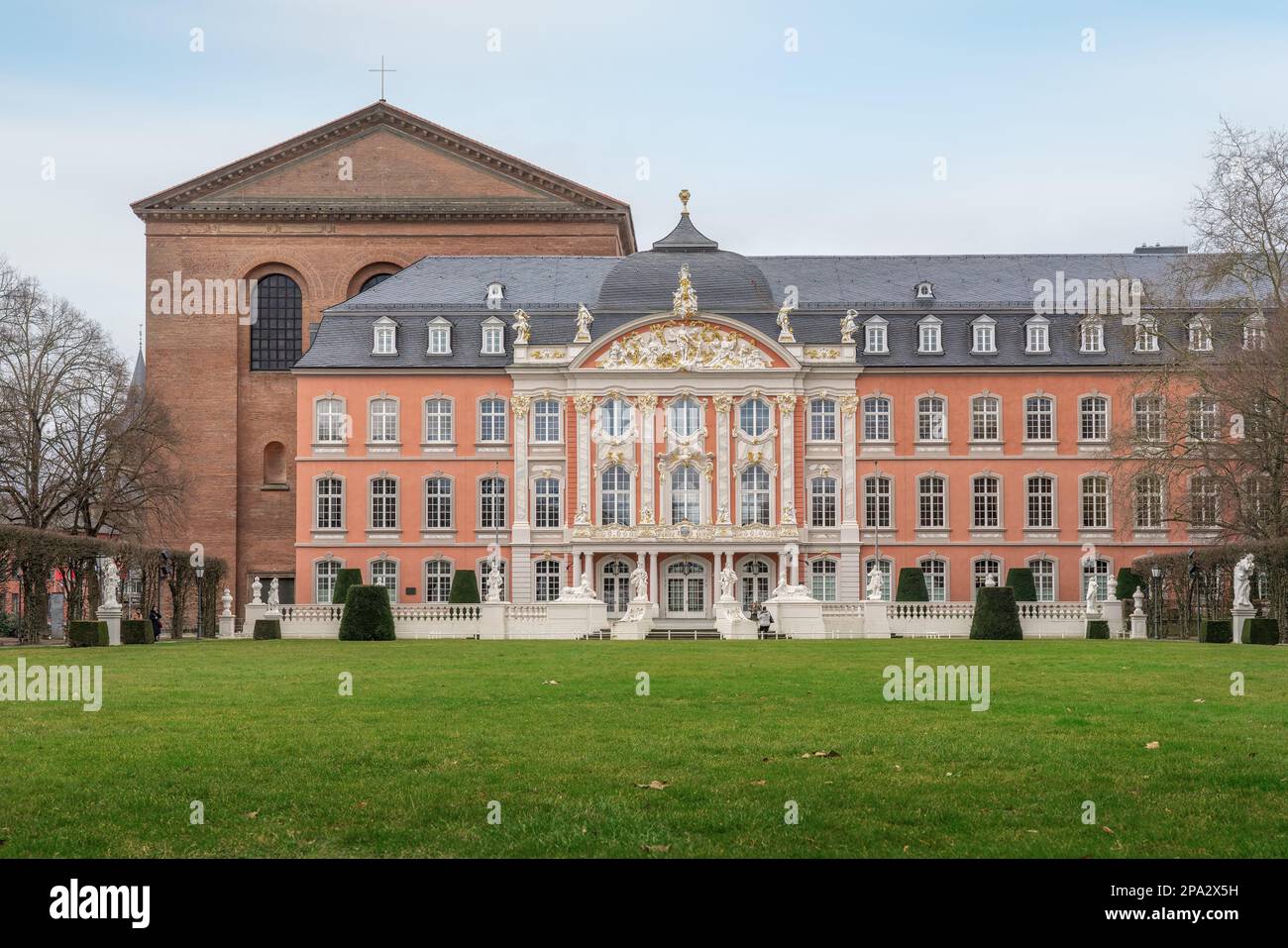 Palais électoral et Aula Palatina (Basilique de Constantine) - Trèves, Allemagne Banque D'Images