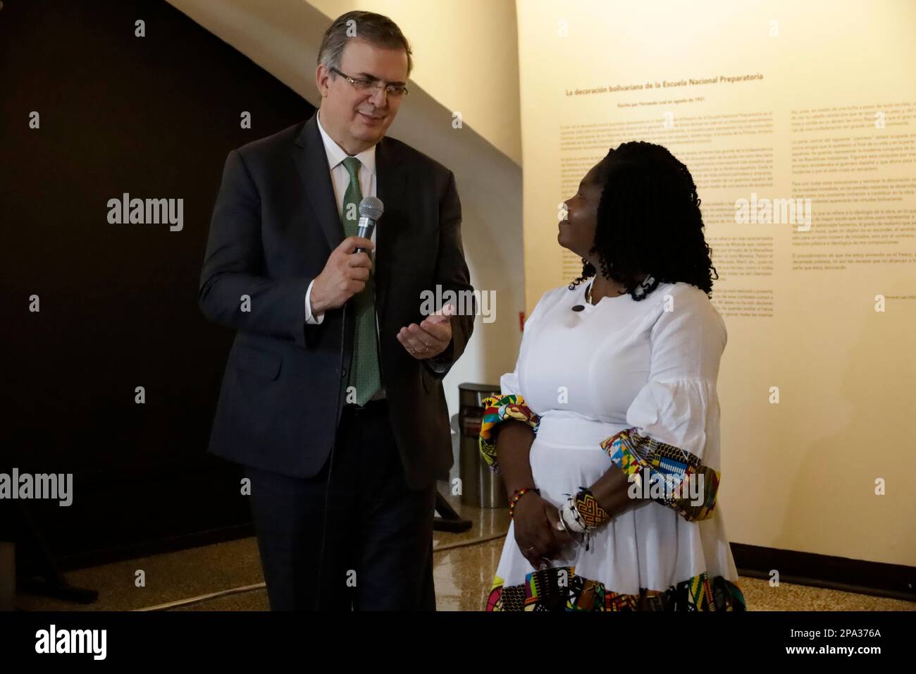 Non exclusif: 10 mars 2023, Mexico, Mexique: Le ministre des Affaires étrangères Marcelo Ebrard et la vice-présidente colombienne Francia Marquez à la clôture du Banque D'Images