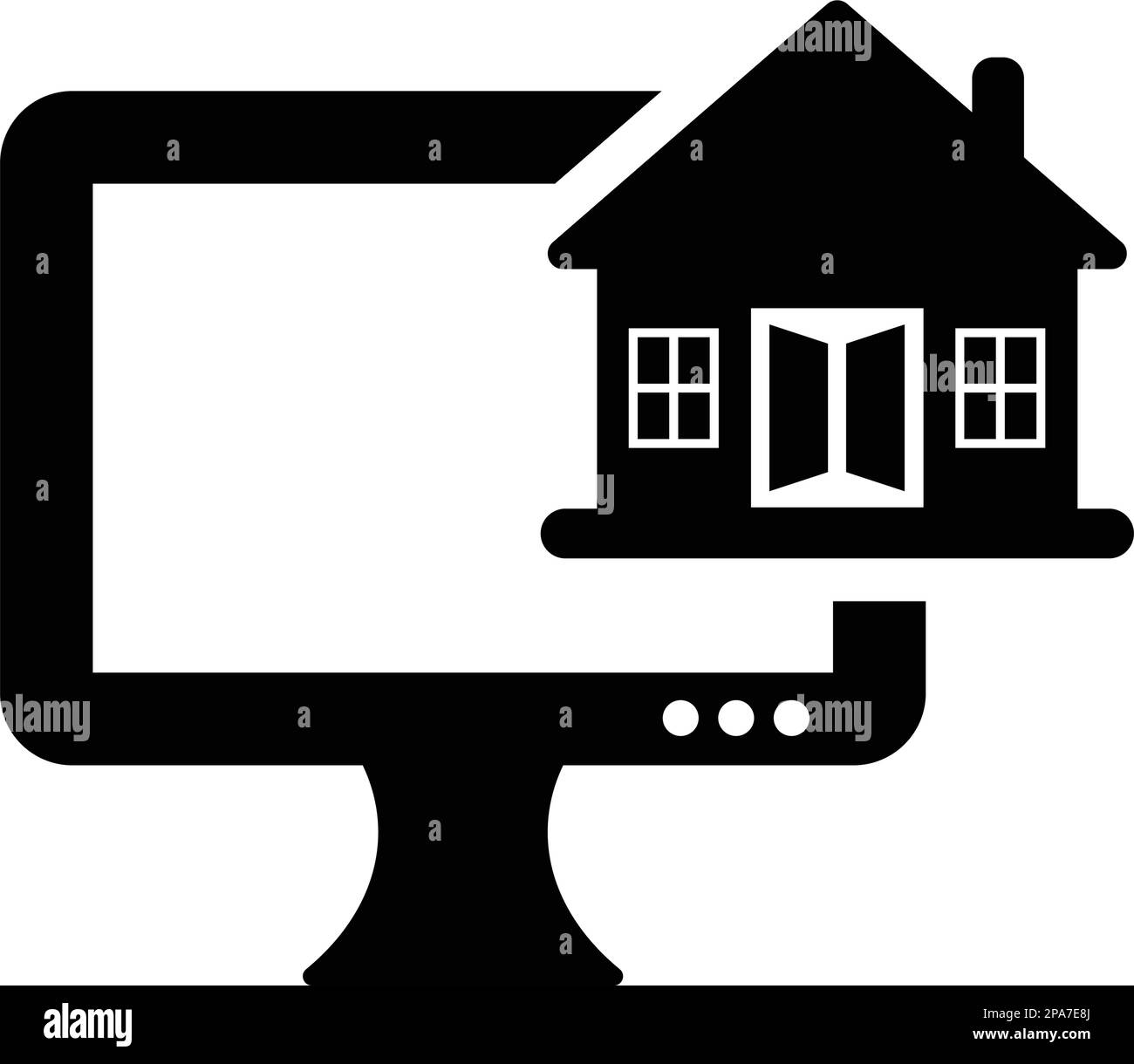 Icône d'état réel de la maison en ligne. Une icône magnifique et méticuleuse. Vecteur bien organisé et modifiable pour toutes les utilisations. Illustration de Vecteur