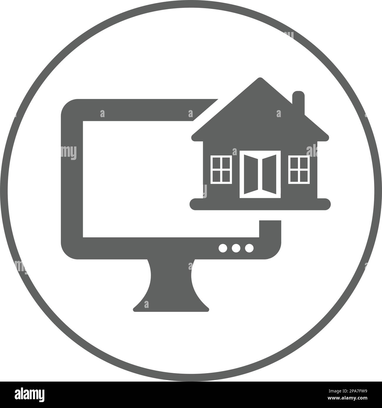 Icône d'état réel de la maison en ligne. Une icône magnifique et méticuleuse. Vecteur bien organisé et modifiable pour toutes les utilisations. Illustration de Vecteur