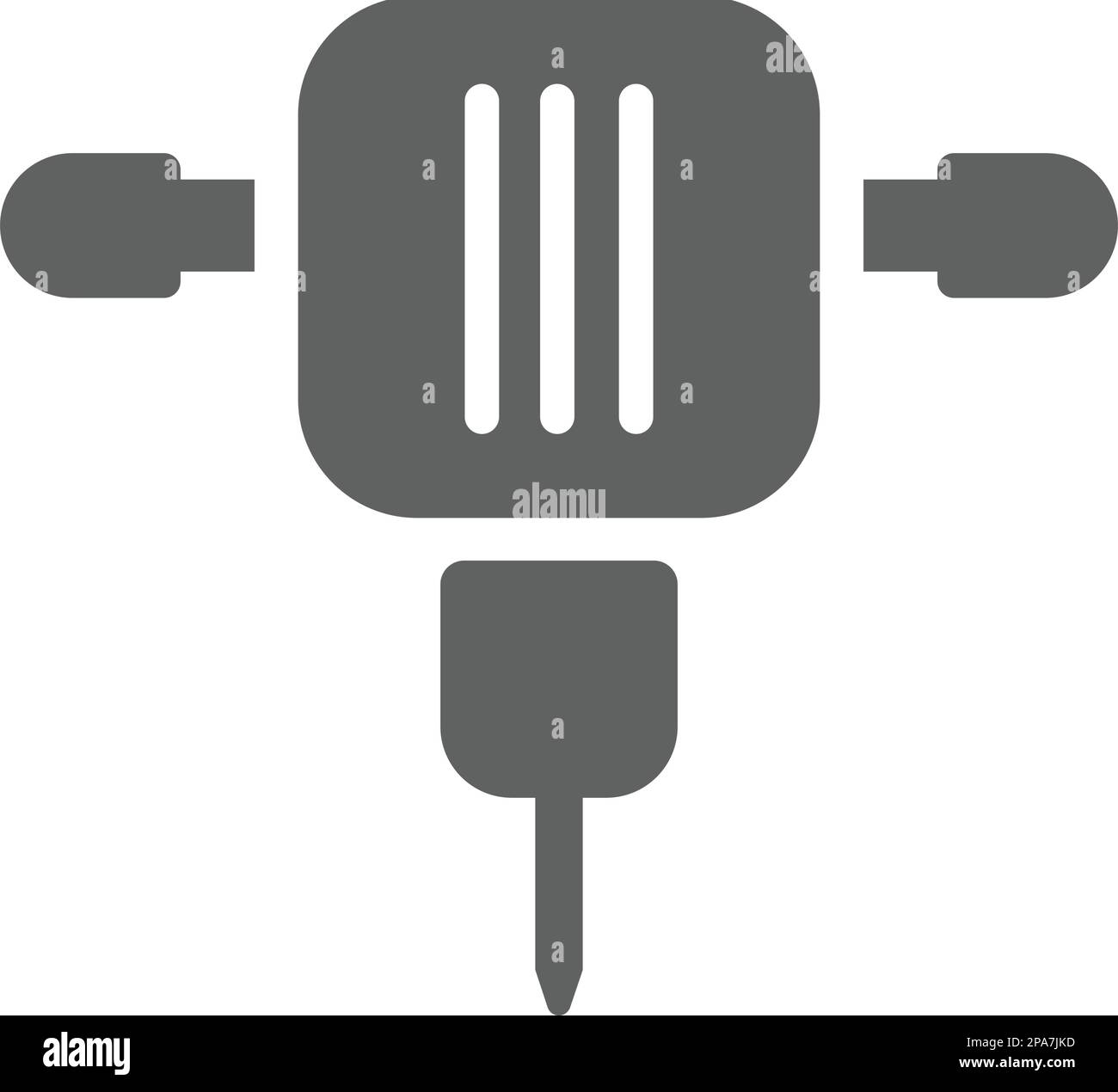 Icône Jackhammer. Utilisation parfaite pour les supports d'impression, le Web, les images de stock, l'utilisation commerciale ou tout type de projet de conception. Illustration de Vecteur