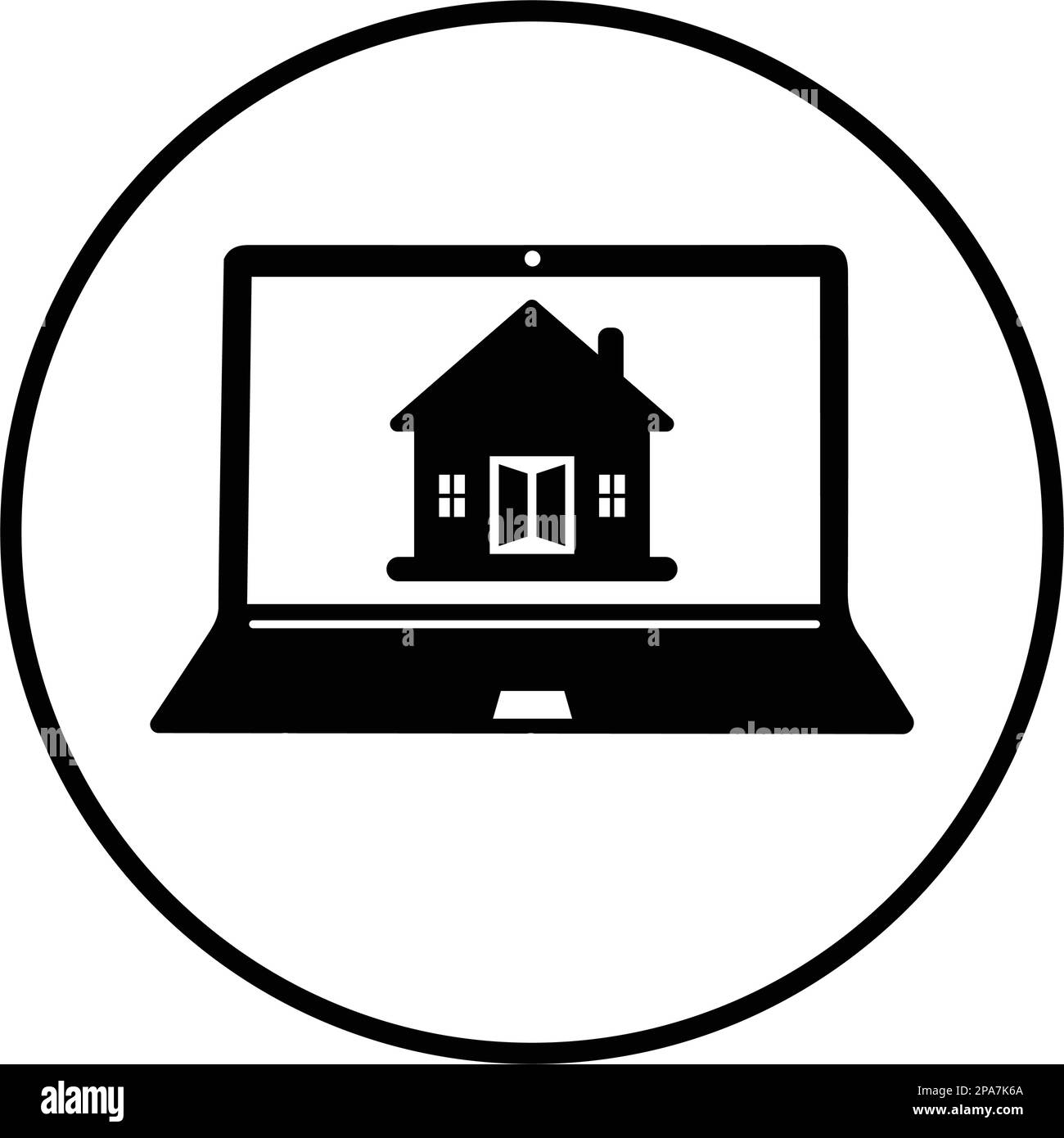 Icône de vecteur d'état réel de maison en ligne. Design élégant et vecteur entièrement modifiable pour les projets commerciaux, les supports d'impression, le Web ou tout type de conception. Illustration de Vecteur