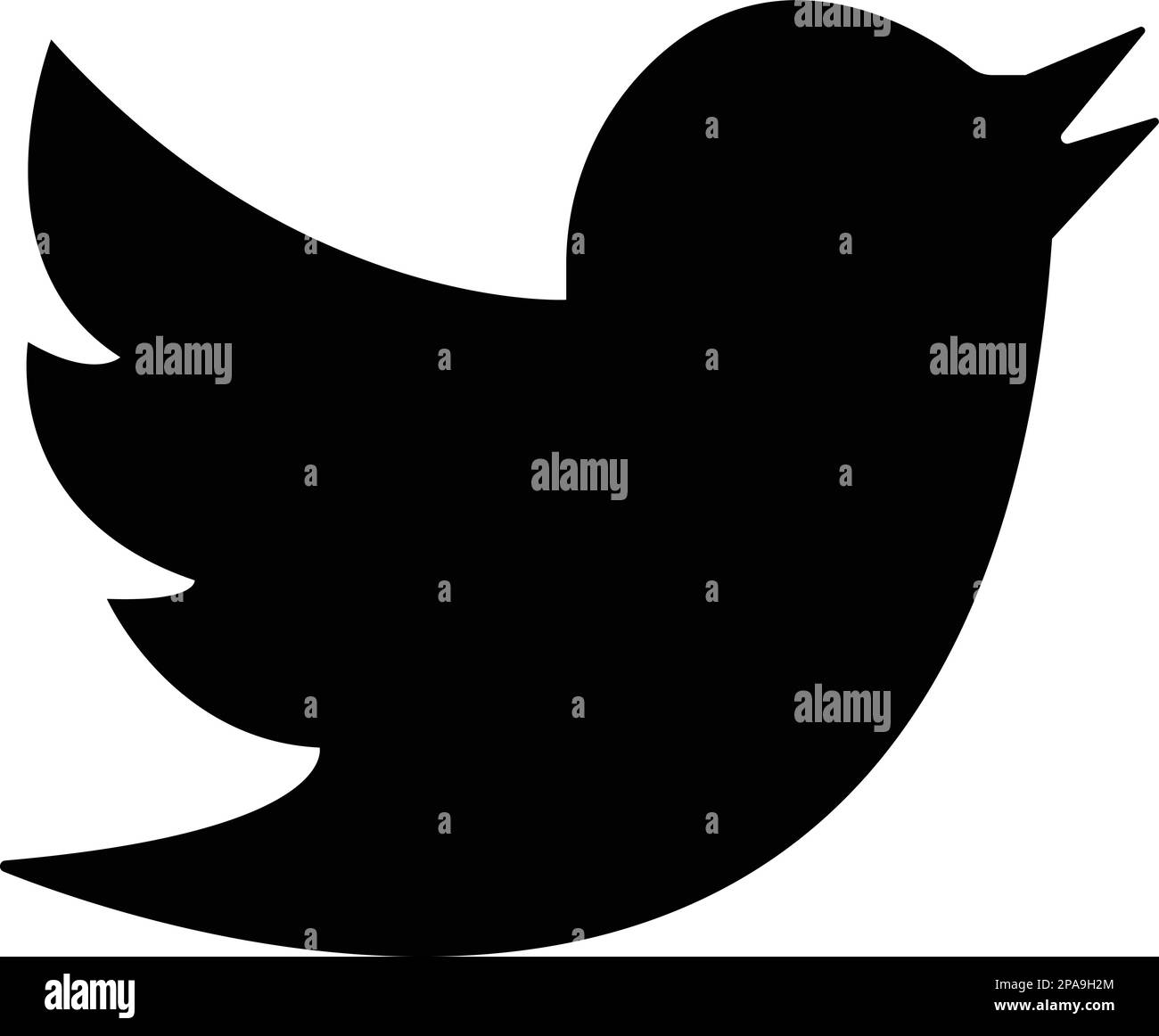 Logo Twitter Bird. Logotype d'icône de médias sociaux réaliste. Twitter - icône de bouton de réseaux sociaux populaires, messagerie instantanée Illustration de Vecteur