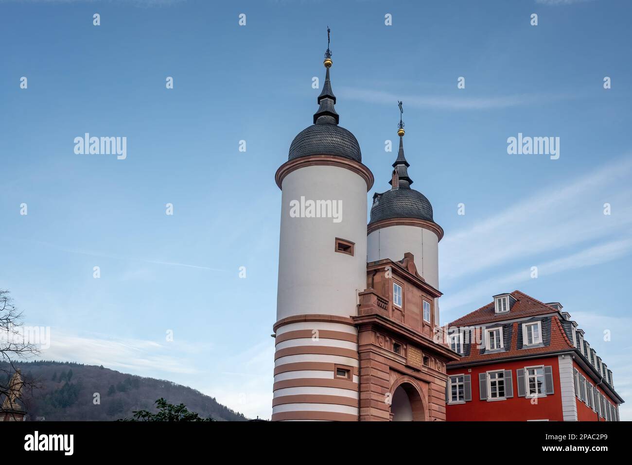 Bruckentor (porte du pont) - Heidelberg, Allemagne Banque D'Images