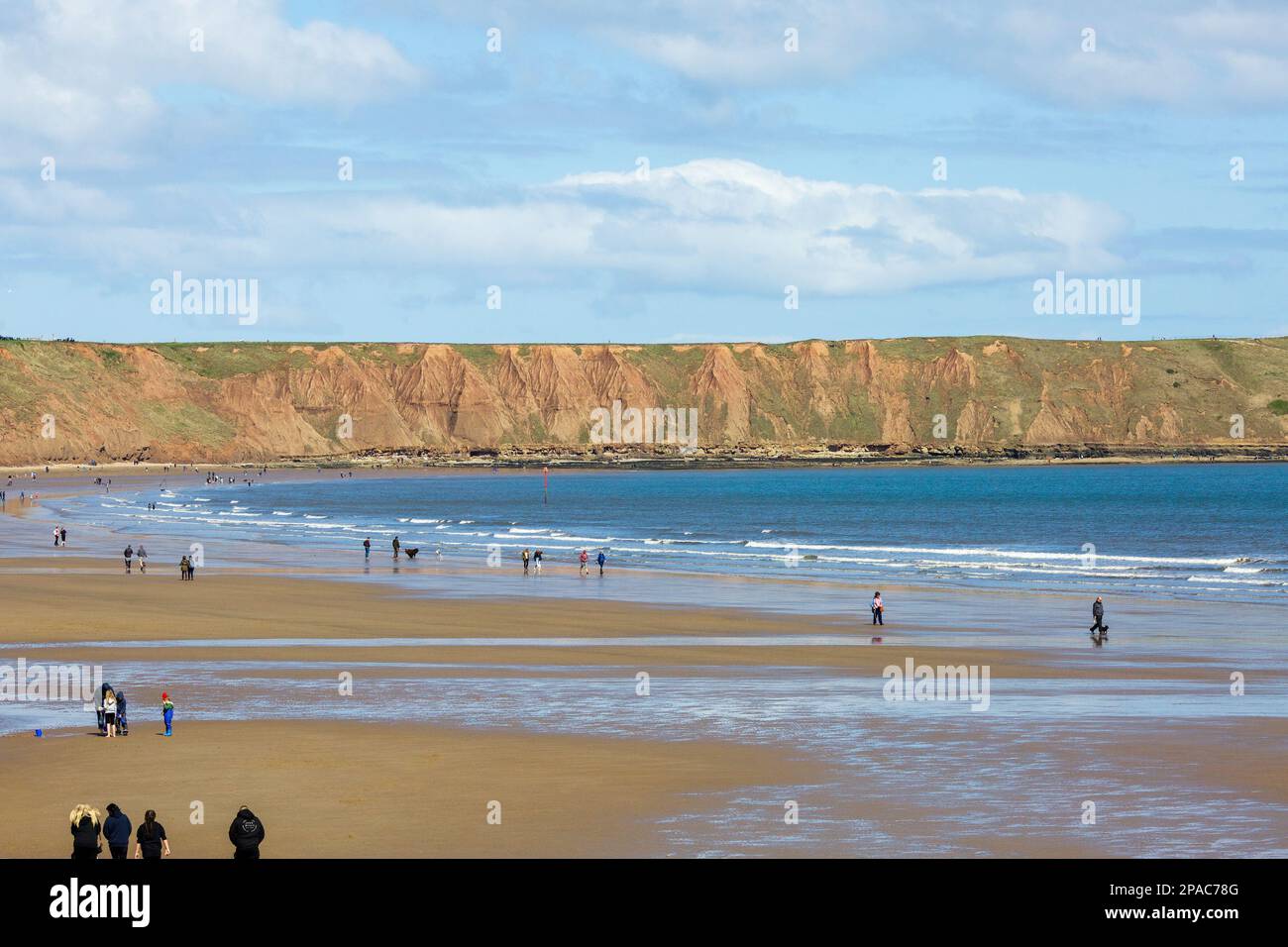 Filey Beach, Hunmanby Gap, North Yorkshire, Angleterre Banque D'Images