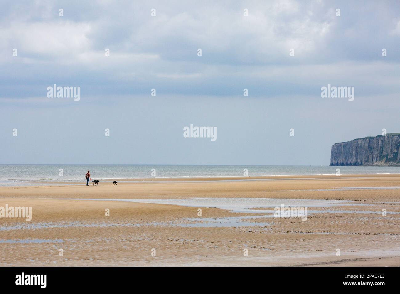 Filey Beach, Hunmanby Gap, North Yorkshire, Angleterre Banque D'Images