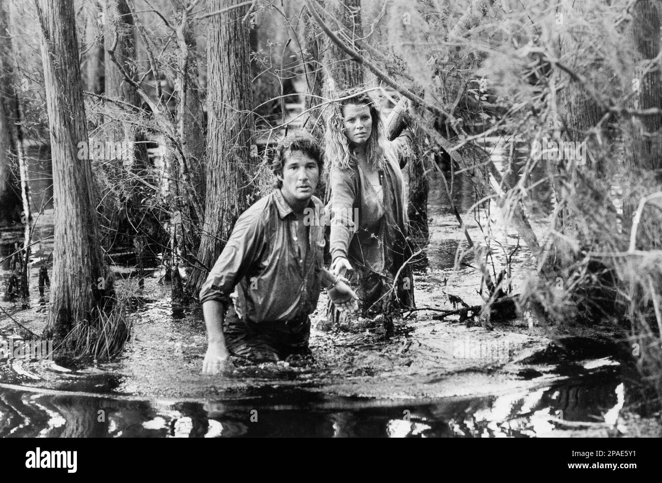 Richard Gere, Kim Basinger, sur le tournage du film, 'No Mercy', TriStar Pictures, 1986 Banque D'Images