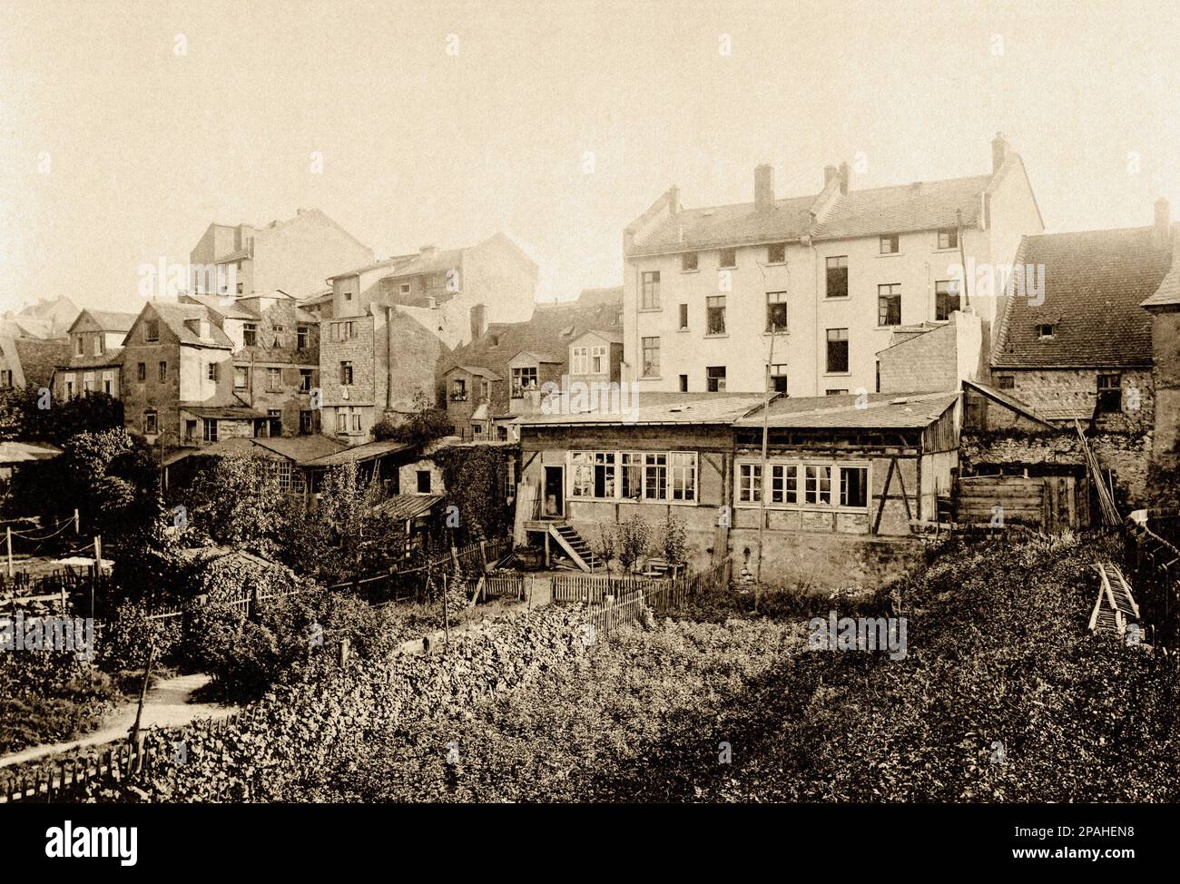 1880 : FRANCFORT-sur-le-MAIN , Allemagne : Partie am Deutschherrenkai, Francfort-sur-le-main, Stadtteil Sachsenhausen. Fotografie von Carl Friedrich Mylius . Photo de Carl Friedrich Mylius - DEUTSCHERRENKAI - GERMANIA - GEOGRAFIA - GÉOGRAPHIE - FOTO STORICHE - PHOTOS D'HISTOIRE - - ARCHITETURA - ARCHITECTURE - ARCHITECTURAL - FRANCOFORTE --- Archivio GBB Banque D'Images