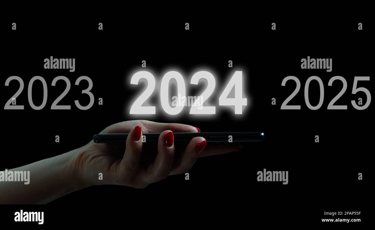 concept de la nouvelle année 2023 2024 2025 et idée de défi commercial