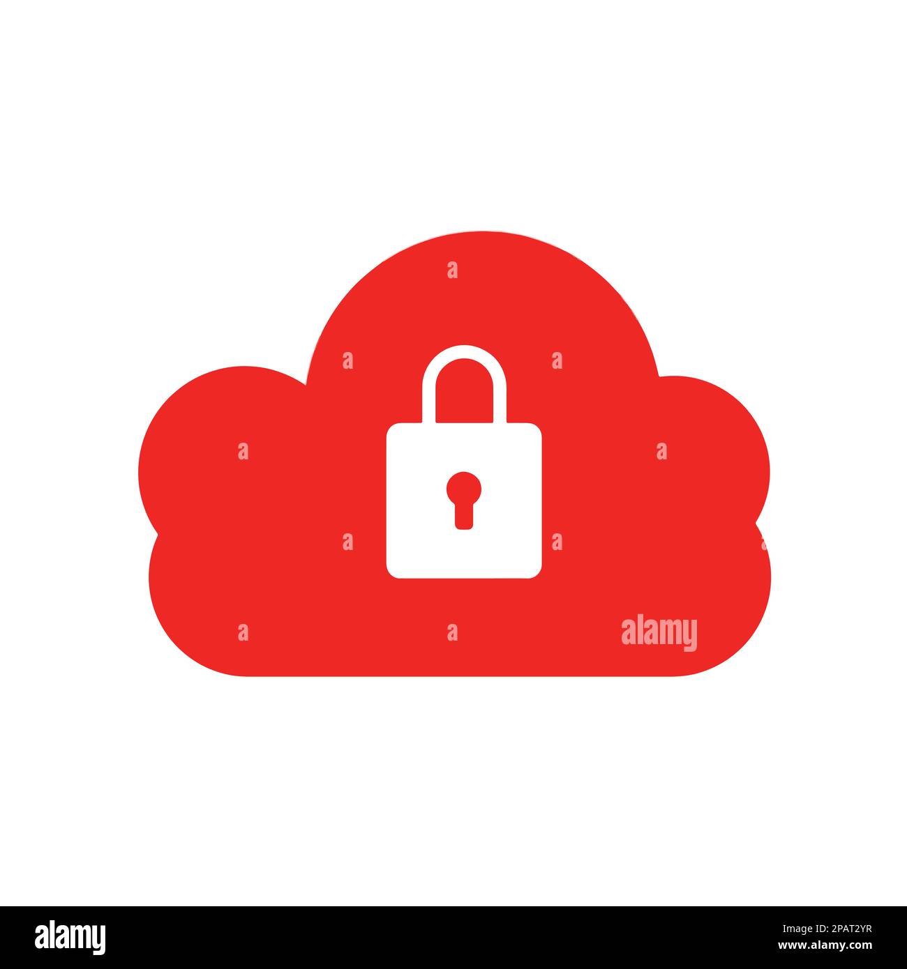 Icône de sécurité du Cloud. Illustration vectorielle de style conception plate. Illustration de Vecteur