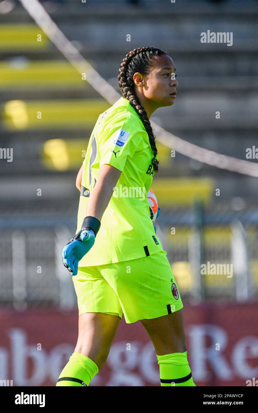 Selena Delia Babb (AC Milan) lors du match semi-fin de Coppa Italia Frecciarossa entre AS Roma et AC Milan au Tre Fontane Stadium de Rome le 11 mars 2023. Crédit : Live Media Publishing Group/Alay Live News Banque D'Images