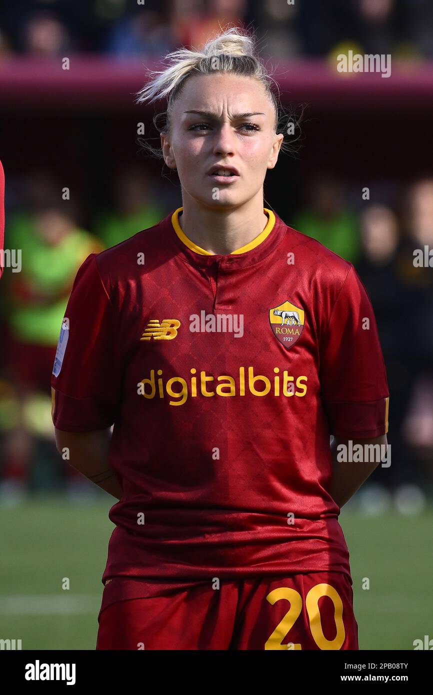 Giada Greggi d'AS Roma femmes pendant la deuxième partie de la demi-finale de la Coppa Italia FS Italiane entre A.S. Femmes roms et A.C. Les femmes de Milan au stade Tre Fontane sur 11 mars 2023 à Rome. Crédit : Live Media Publishing Group/Alay Live News Banque D'Images