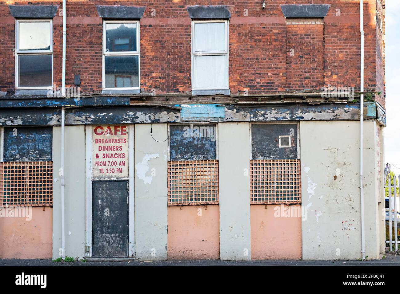 Biscuitss' Cafe à Boundary Street, Liverpool Dockland, Royaume-Uni Banque D'Images