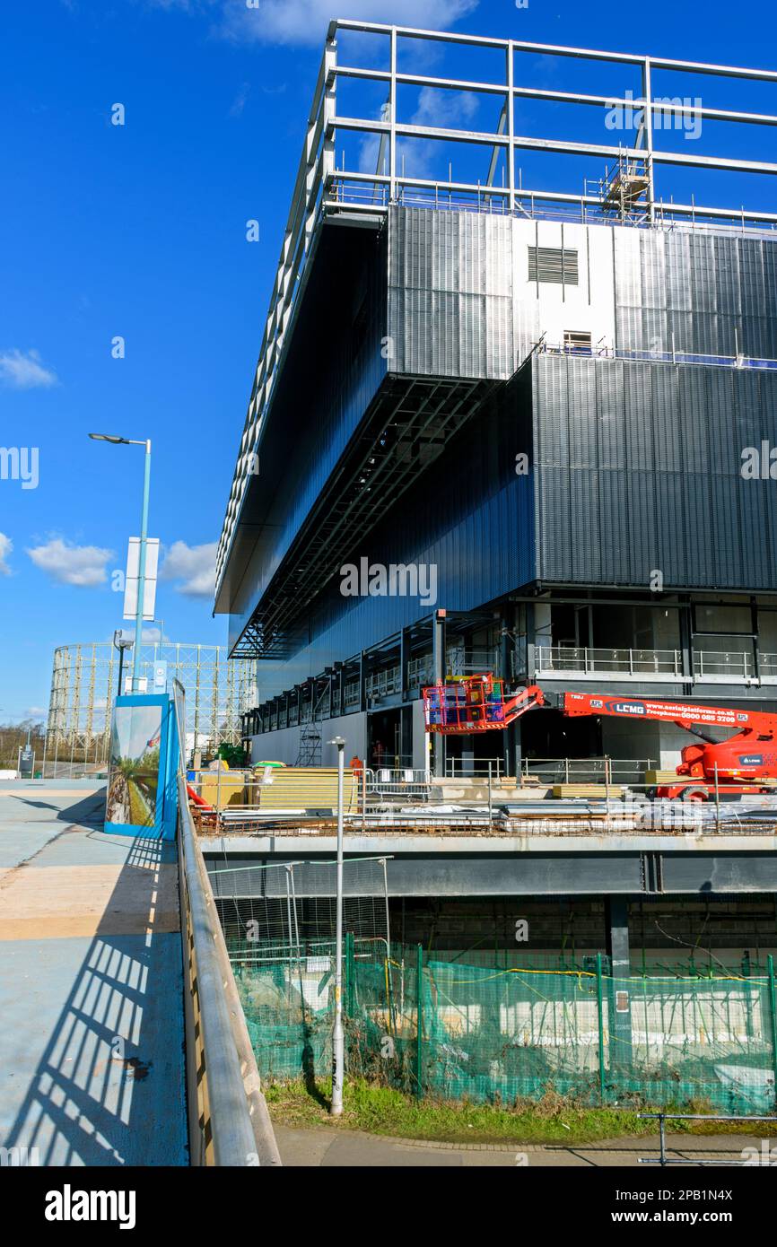Le stade Co-op Live (en construction) près du canal Ashton, à côté du stade Etihad, Manchester, Angleterre, Royaume-Uni Banque D'Images