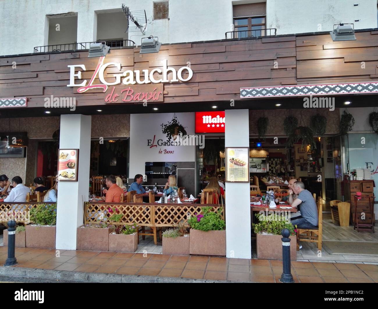 El Gaucho, restaurant argentin à Puerto Banús, Marbella, Espagne. Banque D'Images