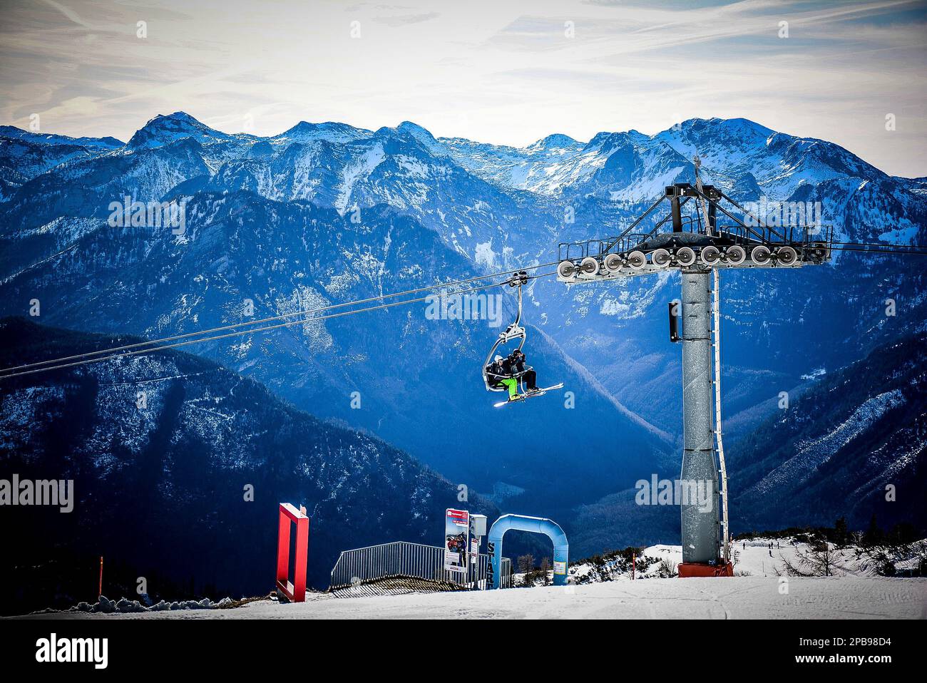 Ski de montagne Feuerkogel Banque D'Images