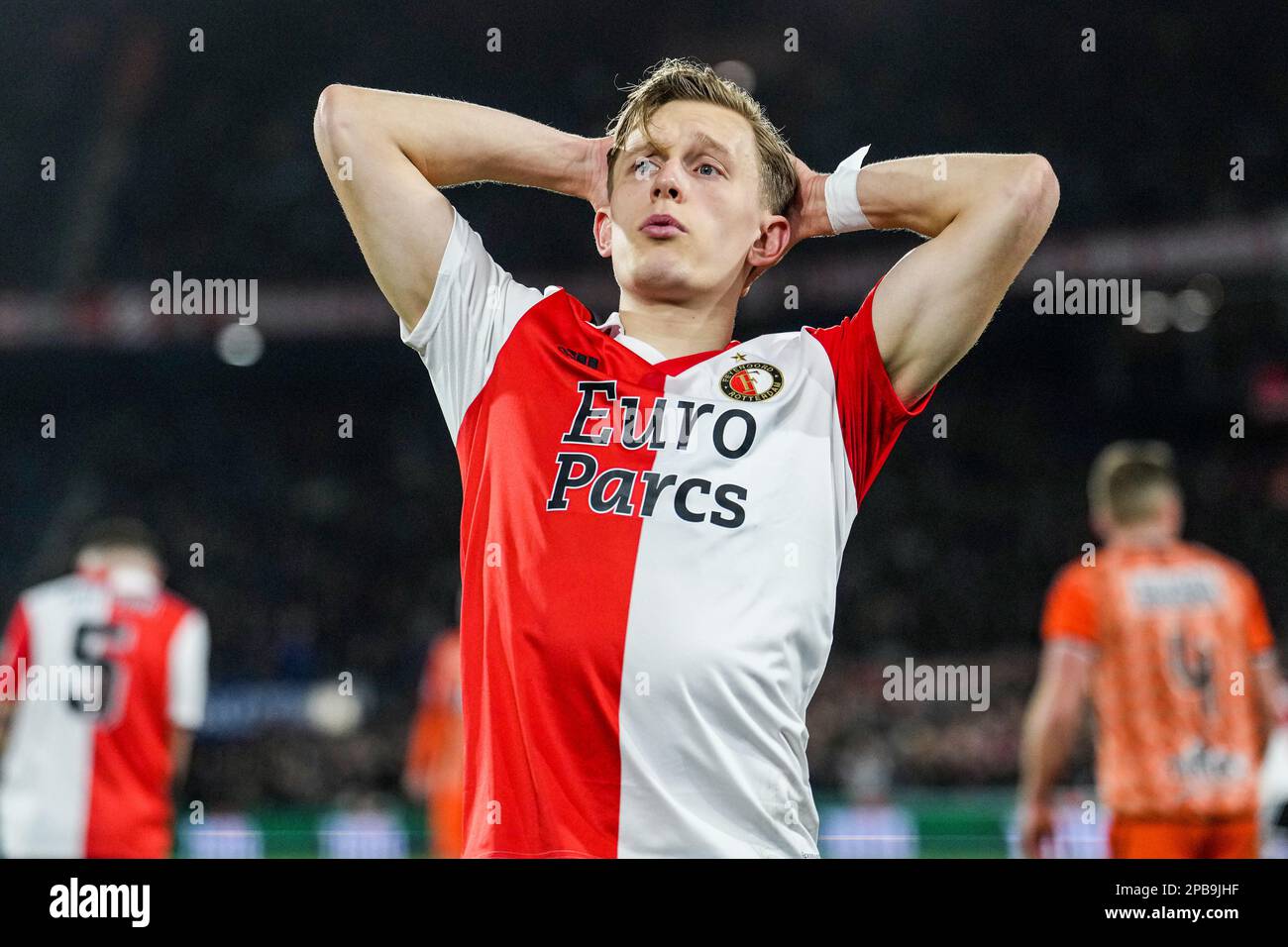 Rotterdam - Marcus Holmgren Pedersen de Feyenoord pendant le match entre Feyenoord et FC Volendam au Stadion Feijenoord de Kuip le 12 mars 2023 à Rotterdam, pays-Bas. (Box to Box Pictures/Tom Bode) Banque D'Images