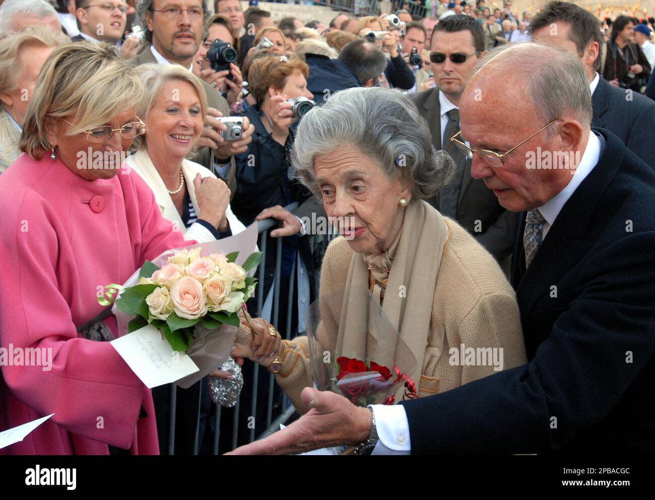 Queen Fabiola of Belgium, wife of the late King Baudouin of Belgium ...