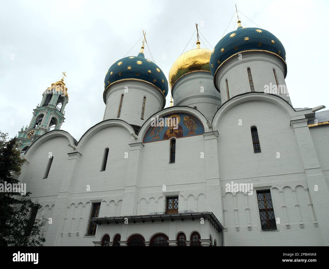 Cathédrale de l'Assomption de la Sainte Vierge Marie, Trinité Lavra de Saint Sergius, monastère russe, Sergiyev Posad, Russie, site du patrimoine mondial Banque D'Images