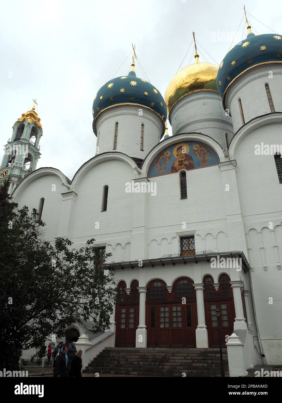 Cathédrale de l'Assomption de la Sainte Vierge Marie, Trinité Lavra de Saint Sergius, monastère russe, Sergiyev Posad, Russie, site du patrimoine mondial Banque D'Images