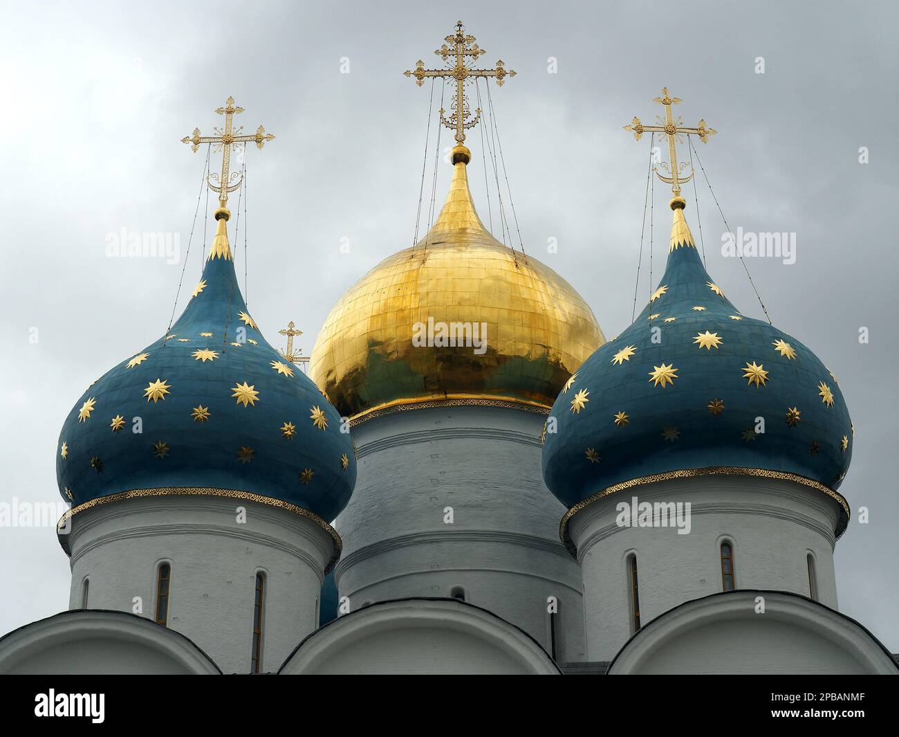 Cathédrale de l'Assomption de la Sainte Vierge Marie, Trinité Lavra de Saint Sergius, monastère russe, Sergiyev Posad, Russie, site du patrimoine mondial Banque D'Images