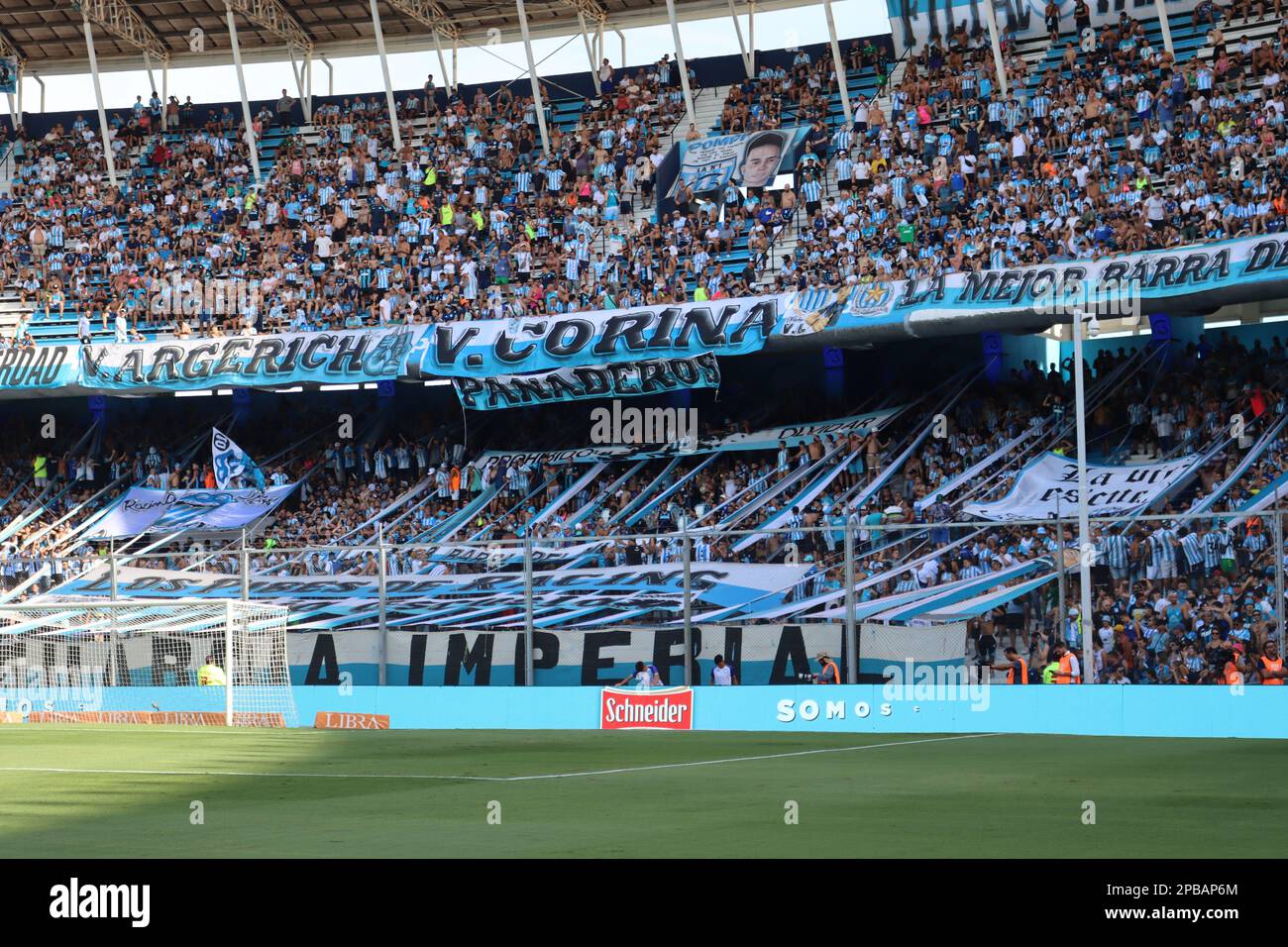 Avellaneda, Argentine, 12, mars 2023. Pendant le match entre Racing Club vs. Club Atletico Sarmiento, match 7, Ligue professionnelle de football de l'Argentine 2023 (Ligue professionnelle de Futbol 2023 - Torneo Binance). Crédit: Fabideciria. Banque D'Images